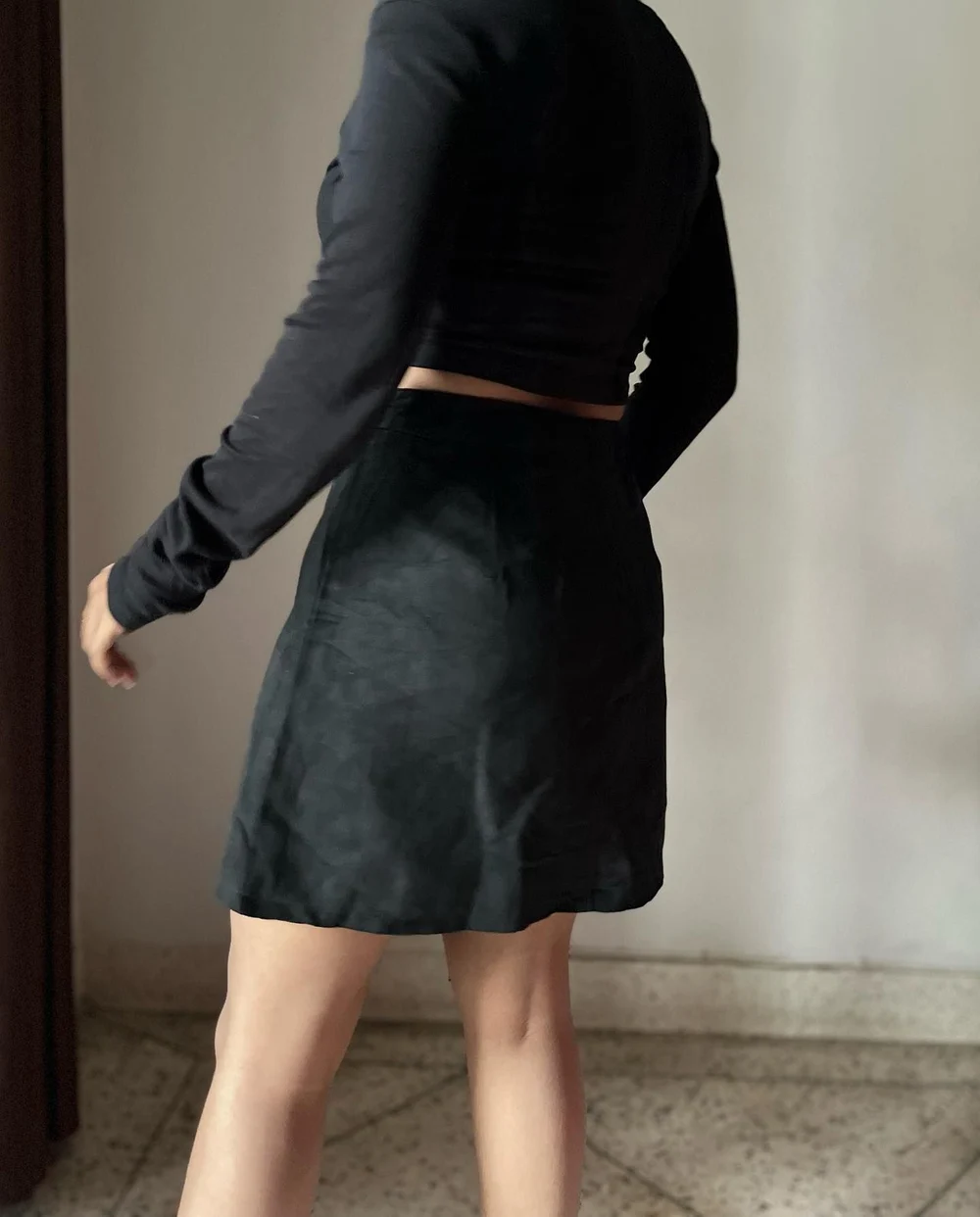 Black A-line skirt 