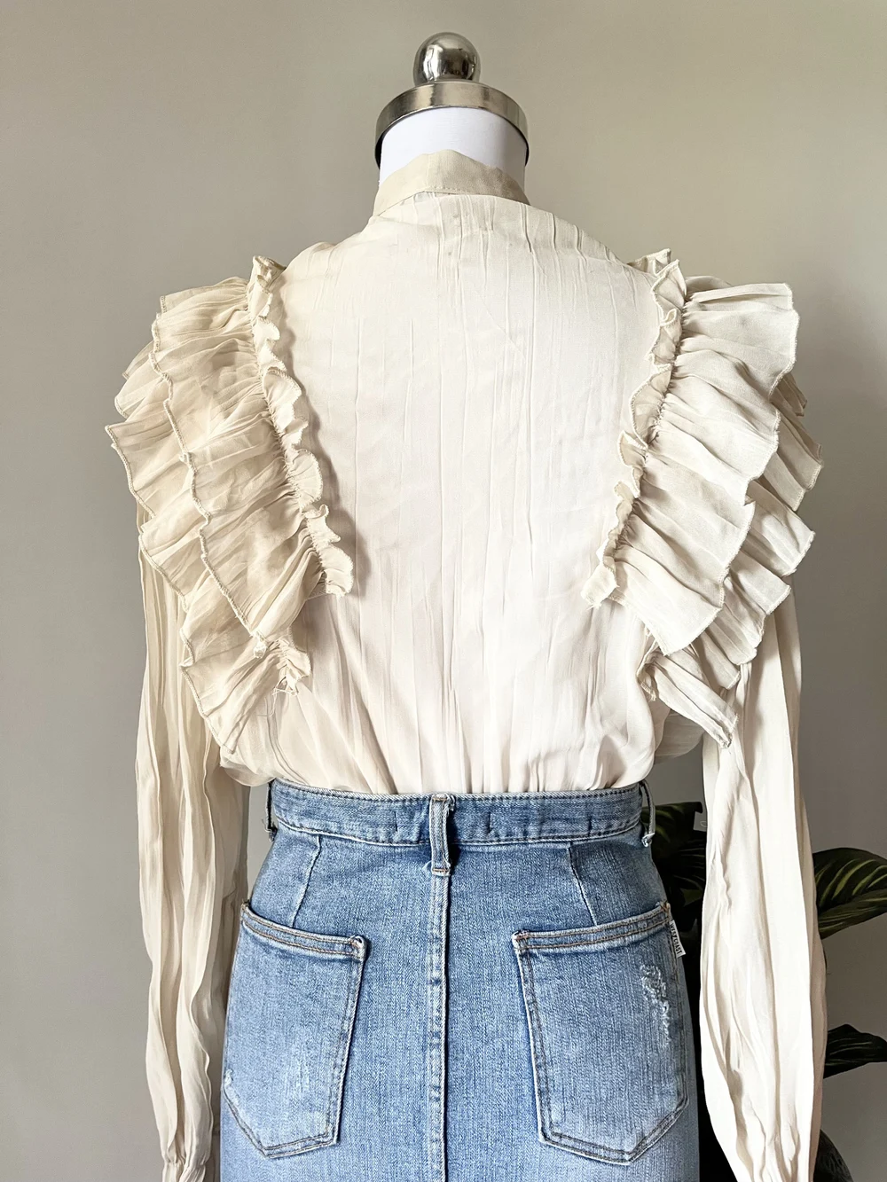 Beige Frill shirt 