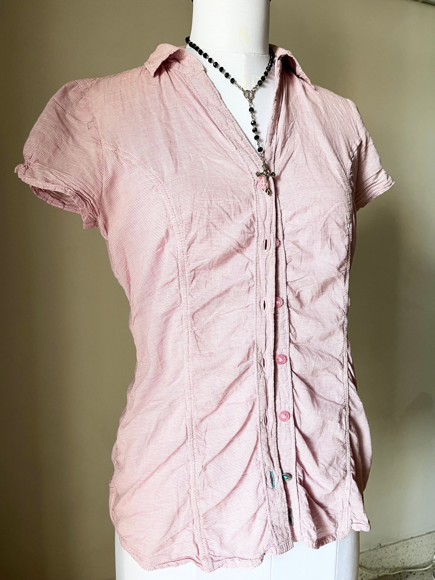 Pink ruched shirt 