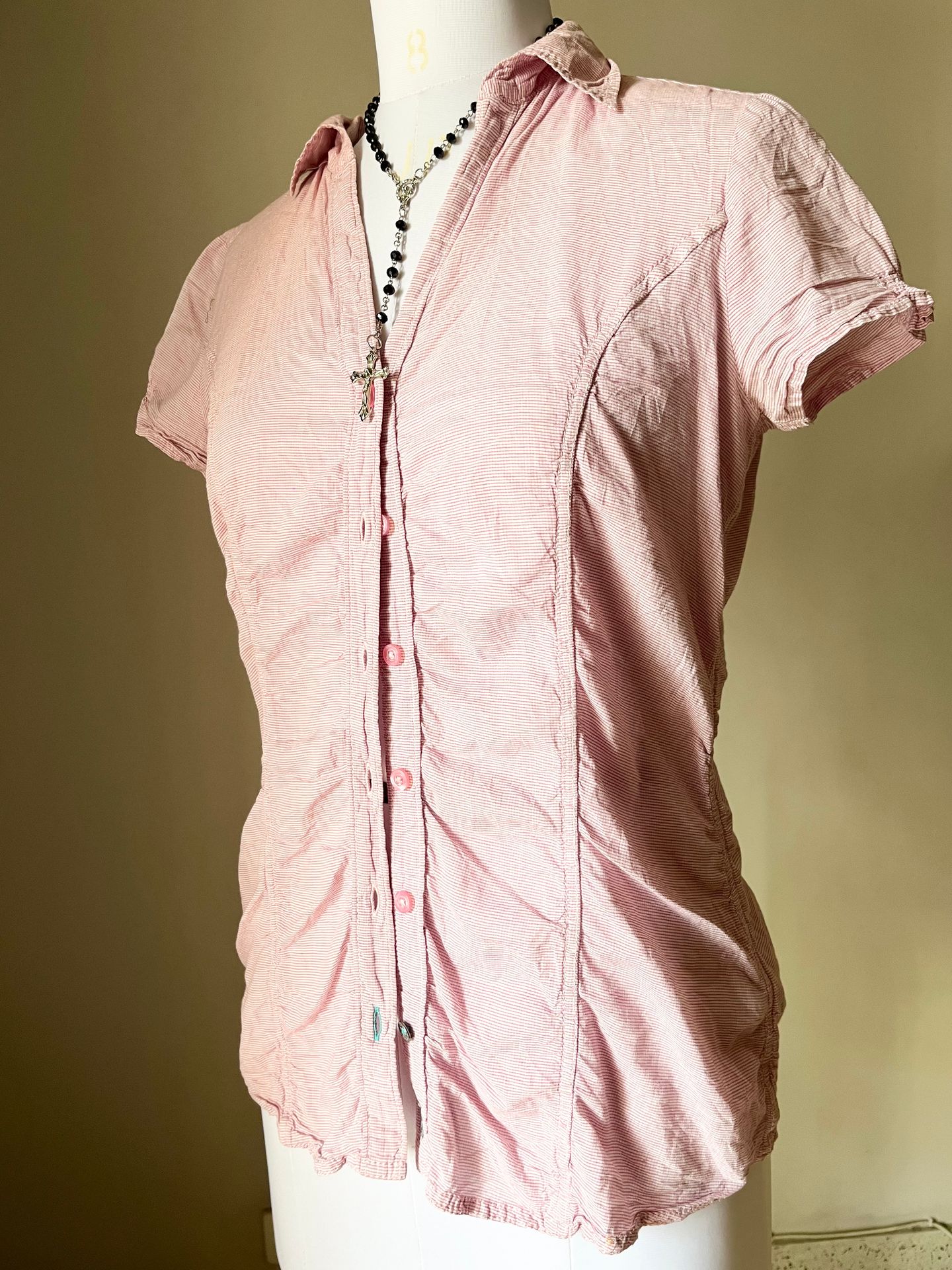 Pink ruched shirt 